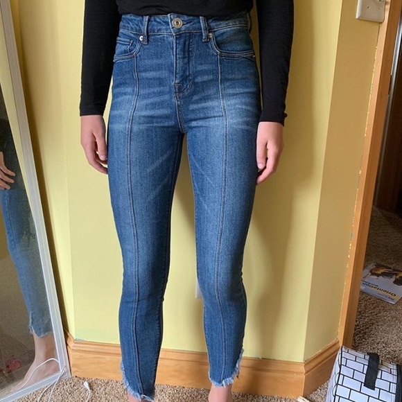 high rise ankle jeggings